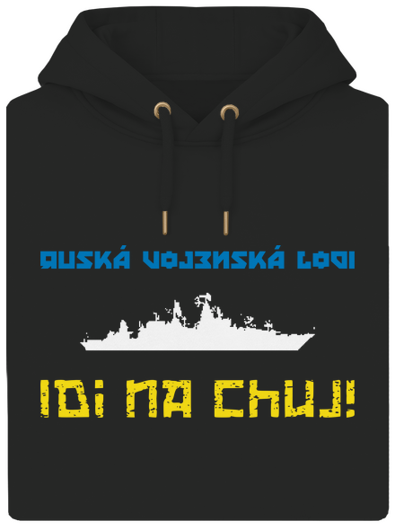 Ukrajina - Lodi idi na chuj unisex mikina premium Dark Black
