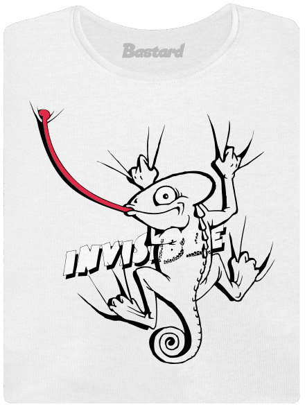 Invisible chameleon dámské tričko s lemem White