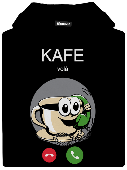 Kafe volá dětská mikina klokanka Black