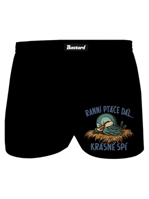 Ranní ptáče spí pánské trenky Black