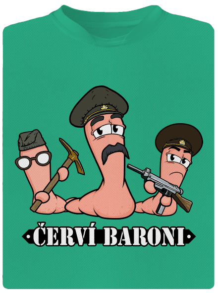 Červí baroni pánské sportovní tričko Mint Mal