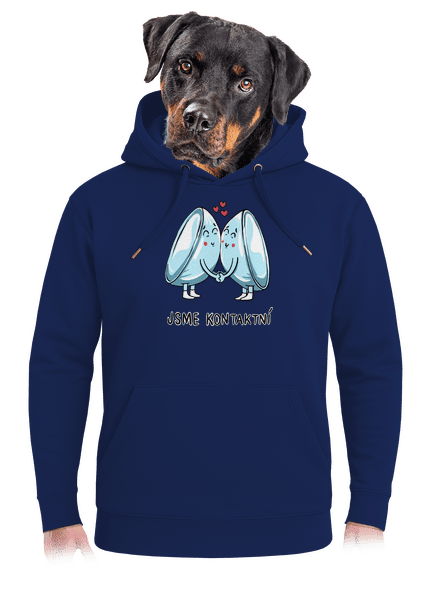 Kontaktní čočky unisex mikina premium Navy