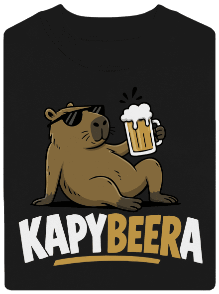 Kapybeera unisex mikina bez kapuce Black