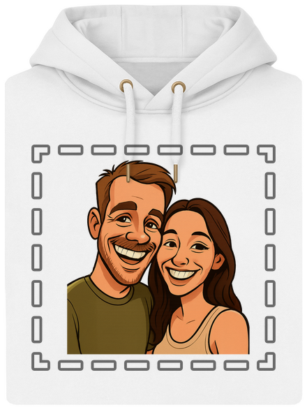 Karikatura z vlastní fotky unisex mikina premium Snowwhite