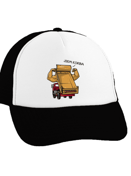 Korba kšiltovka truckerka Black cap