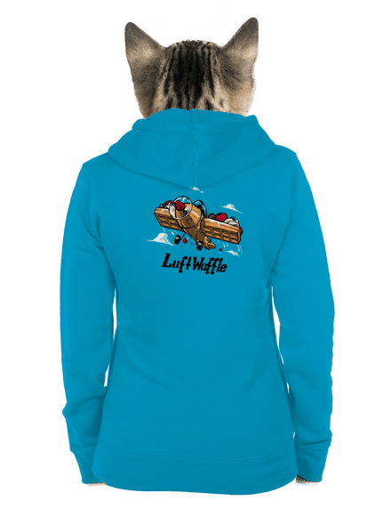 Luftwaffle dámská mikina na zip Blue Atol