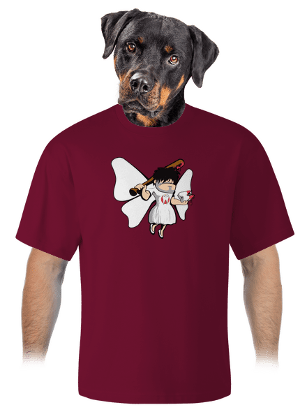 Zoubková víla unisex tričko oversized Garnet