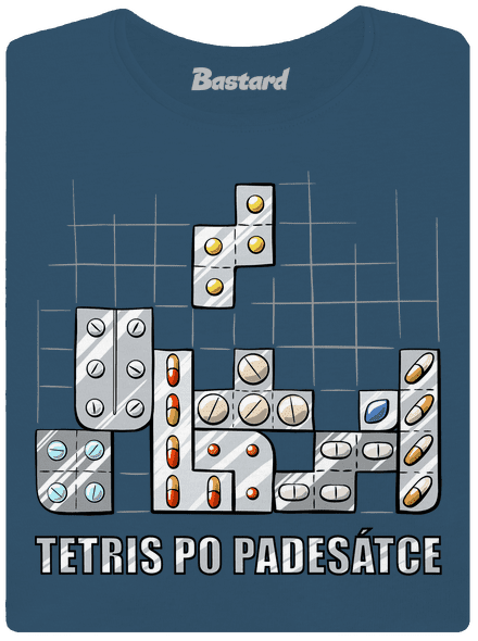 Tetris dámské tričko premium Petrol Blue