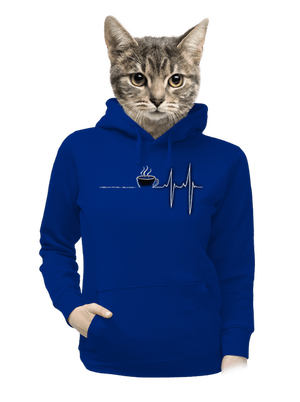 Coffee help dámská mikina klokanka Royal Blue Mal