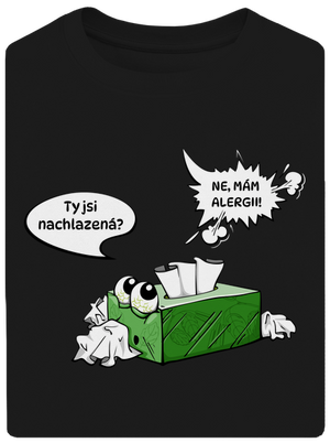 Mám alergii unisex tričko oversized Black