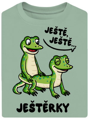 Ještě, ještě unisex tričko oversized Sage