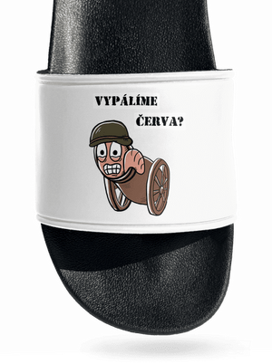 Vypálíme červa? pantofle White