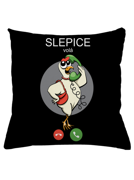 Slepice volá polštář Black