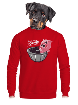 Ve formě unisex mikina bez kapuce Red