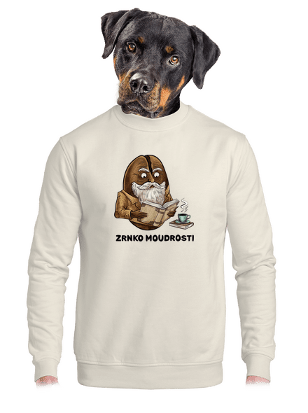 Zrnko moudrosti unisex mikina bez kapuce Off White