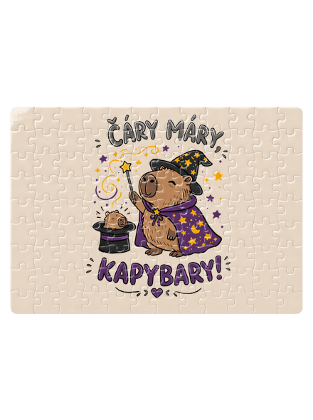 Čáry máry kapybary puzzle White