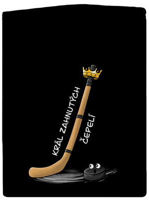 Král zahnutých čepelí - hokej pánská mikina na zip Black