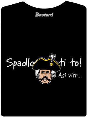 Spadlo ti to dámské tričko s lemem Black