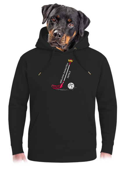 Král zahnutých čepelí - florbal unisex mikina premium Dark Black