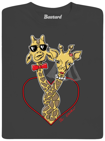 Žirafy ve svazku pánské tričko Dark Grey