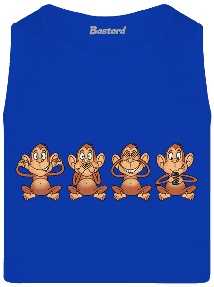 Opička s mobilem pánské tílko Royal Blue
