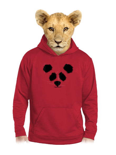 Panda dětská mikina klokanka Fire Red