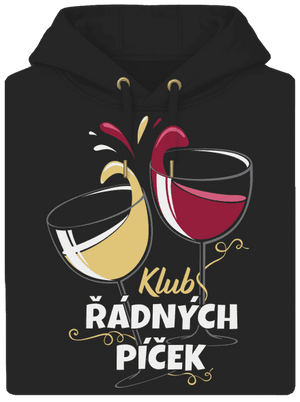 Klub řádných píček unisex mikina premium Dark Black