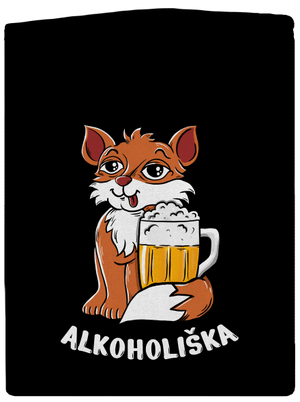 Pivní Alkoholiška dámská mikina na zip Black