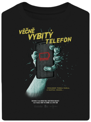 B13: Vybitý telefon unisex tričko oversized Black