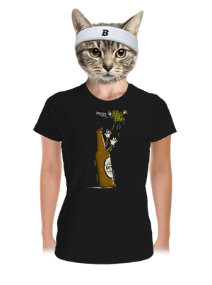 Lahváč a syn dámské sportovní tričko Black