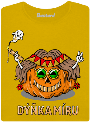 Dýňka míru dámské tričko Yellow