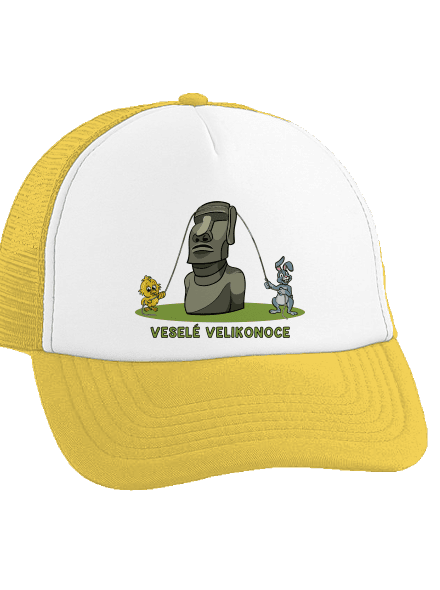 Velikonoční Moai kšiltovka truckerka Sunflower cap