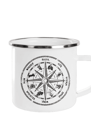 Alkoholický kompas plecháček White