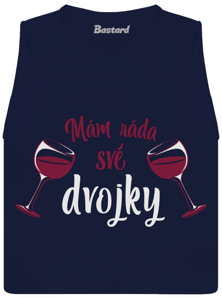 Dvojky dámské tílko volné Navy