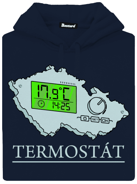 Termostát pánská mikina klokanka Navy