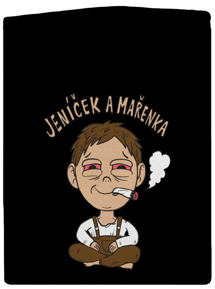 Jeníček a mařenka pánská mikina na zip Black