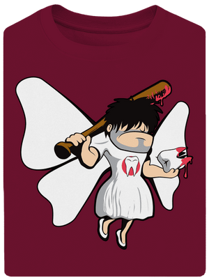 Zoubková víla unisex tričko oversized Garnet