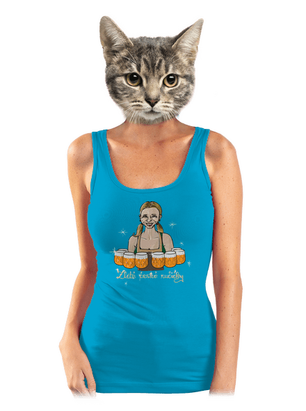 České ručičky dámské tílko klasické Blue Atol