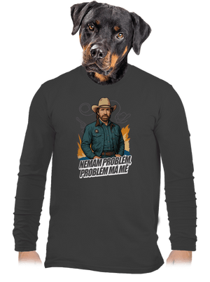 B19: Chuck Norris z Walker, Texas Ranger pánské dlouhý rukáv Dark Grey