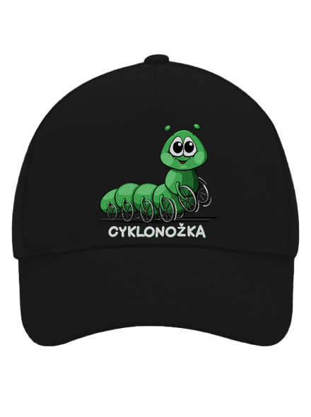 Cyklonožka kšiltovka baseballka Black