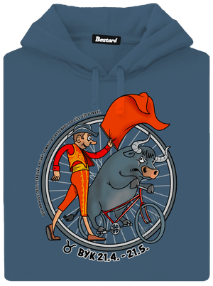 Cyklistický horoskop: Býk dámská mikina klokanka Denim