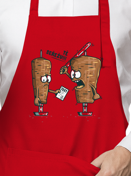 Kebab zástěra Red