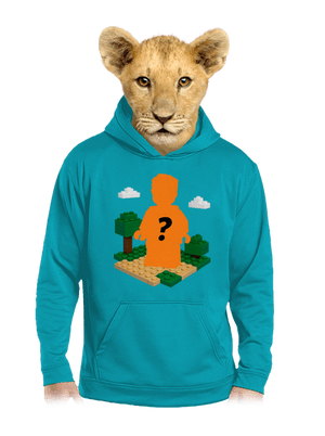 Lego postava z vlastní fotky dětská mikina klokanka Hawaiian Blue