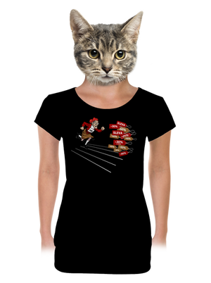 Slevy! dámské tričko s lemem Black