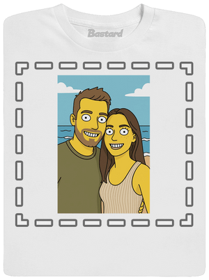 Simpsonovi z vlastní fotky dětské tričko White