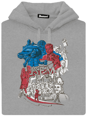 Jsem Čech pánská mikina klokanka Light Melange