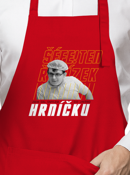B18: Kluk s řetízkem zástěra Red