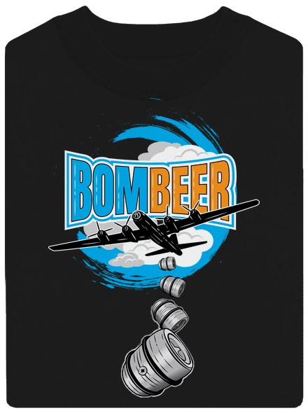 BomBeer unisex mikina bez kapuce Black