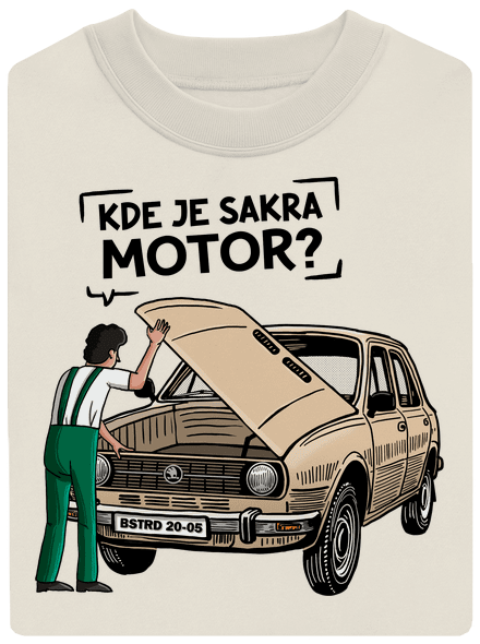Kde je motor? unisex mikina bez kapuce Off White