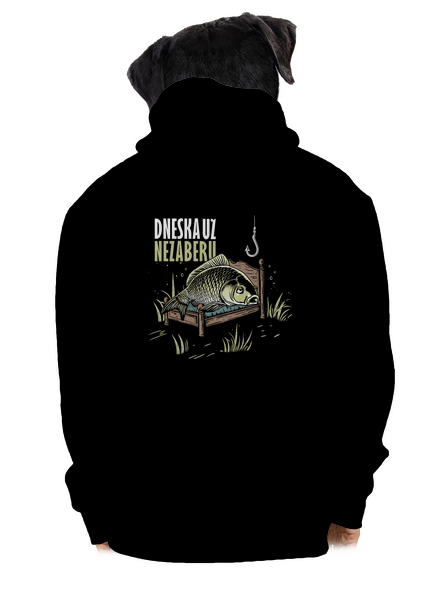 Dneska už nezaberu pánská mikina na zip Black